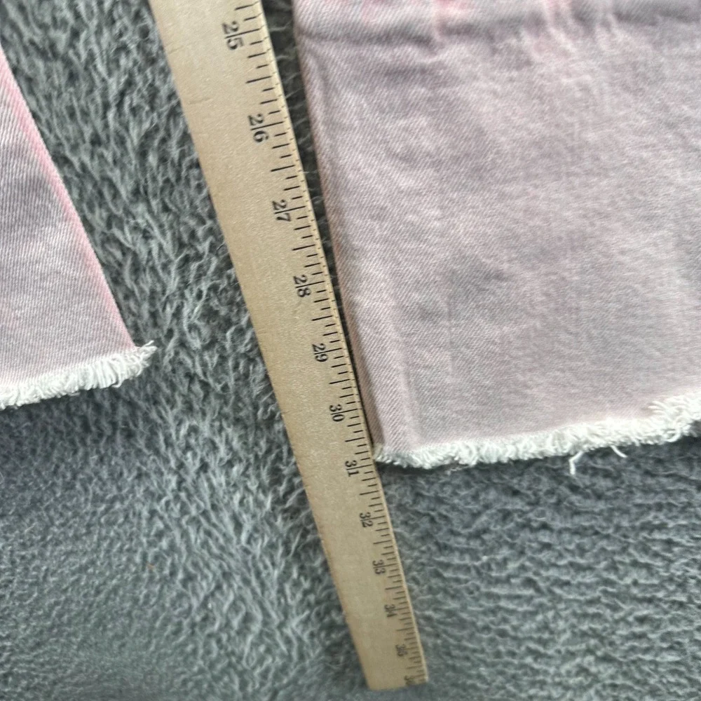 Good American Jeans Womens 16‎ Pink Cotton Denim Straight Stretch Baggy Workwear